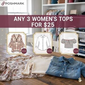 🩵Any 3 Women’s Tops $25 Bundle and Save🩵